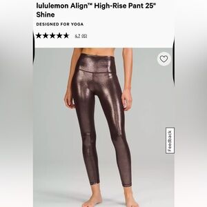 lululemon Align™ High-Rise Pant 25"
Shine ✨
